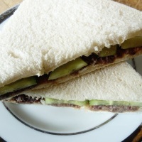 Anchovy paste sandwich